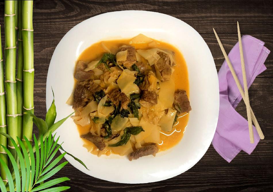 Delice de boeuf à la douceur du curry rouge